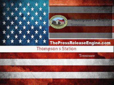 ☷ Thompson s Station Tennessee - May 10th BOMA Agenda Posted