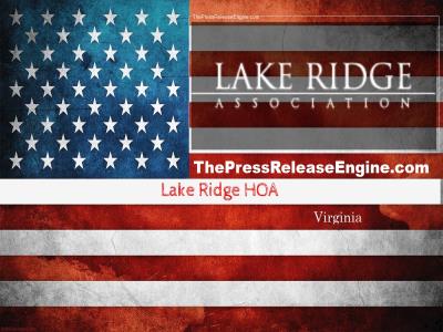 ☷ Lake Ridge HOA Virginia - Lake Ridge Weekly News Flash 5 6 22