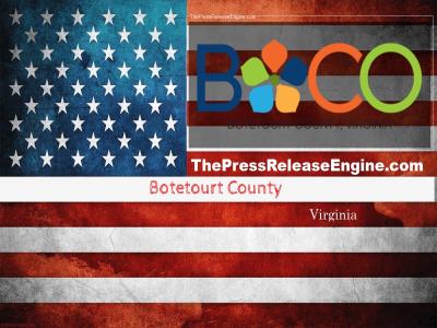 ☷ Botetourt County Virginia - Planning Commission Meeting Monday May 9 2022 at 6pm
